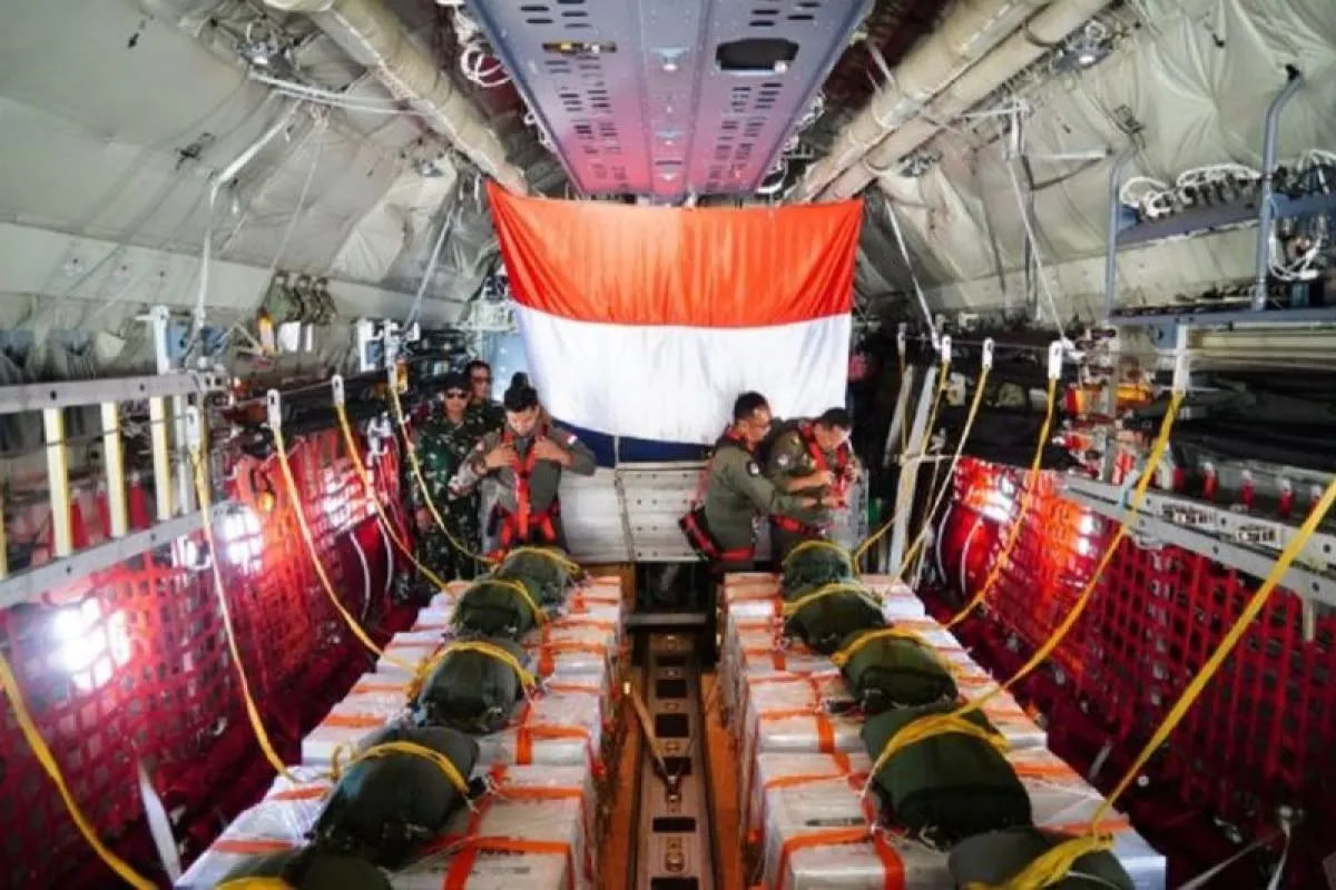 Misi Indonesia di Gaza: 91 Ton Bantuan Telah Dijatuhkan Melalui Udara Sejak 17 Agustus
