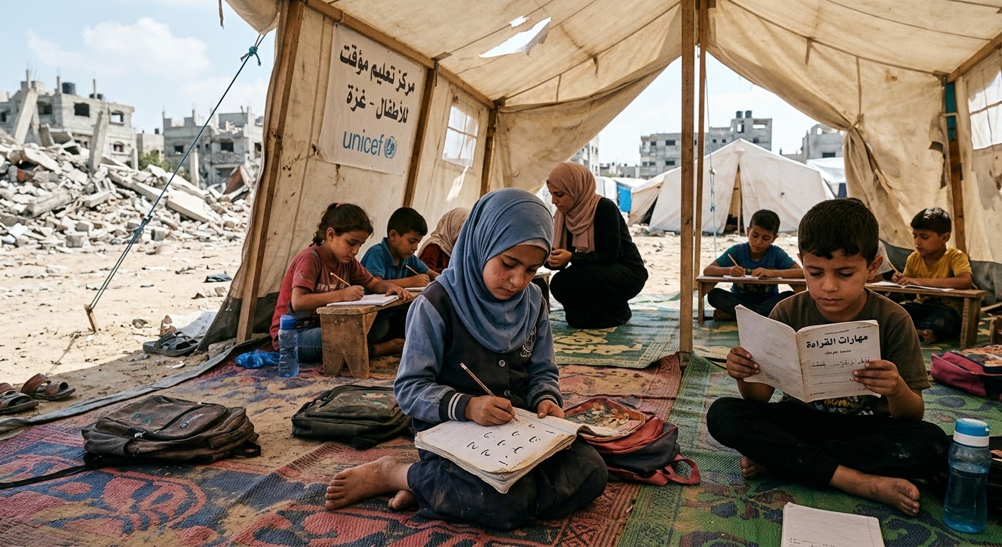 Agresi Israel Memutus Akses Pendidikan Ratusan Ribu Anak Gaza